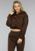 Bruine Lounge Set met Cropped Trui