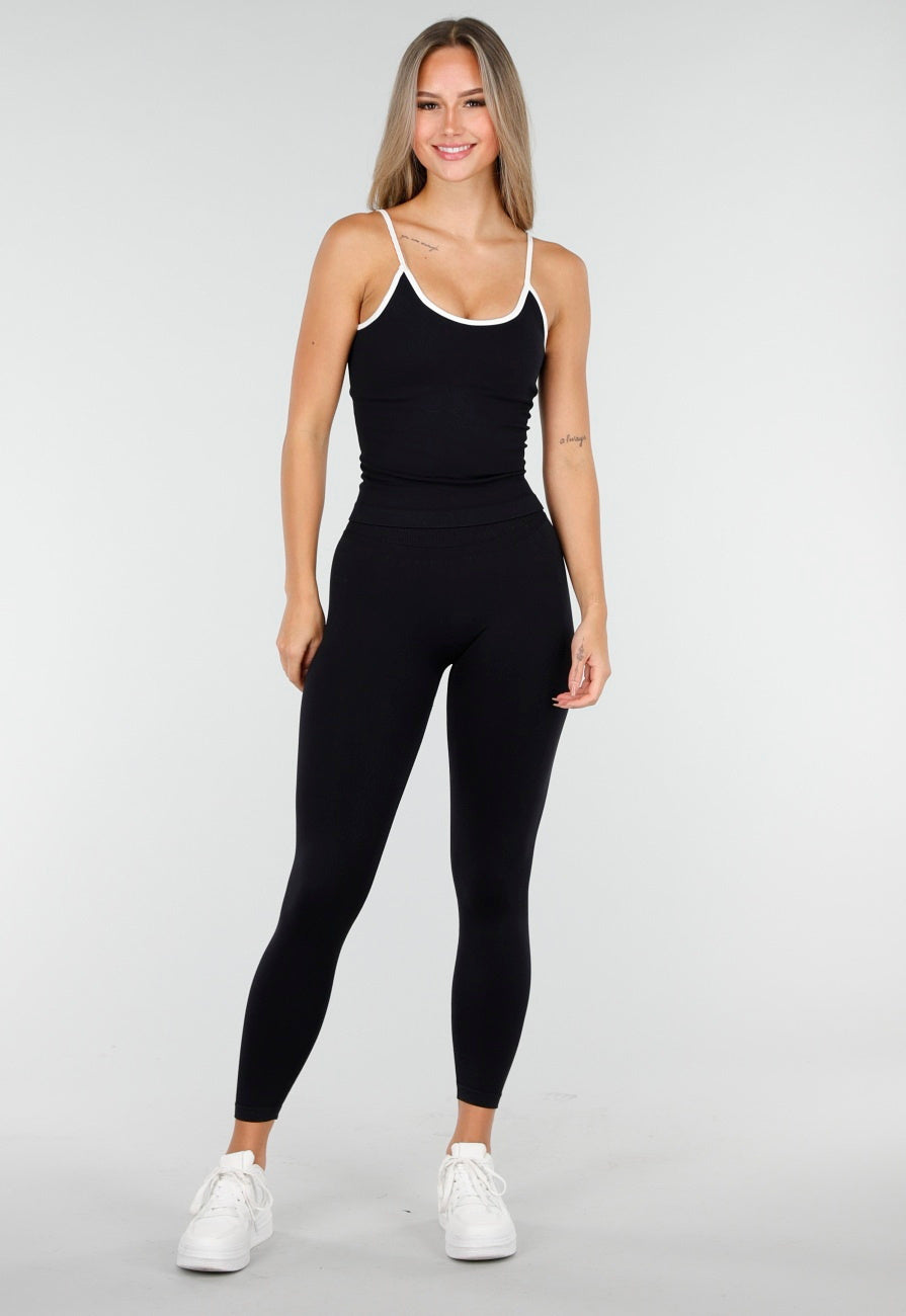 Zwarte Sportieve Top met Push Up Effect