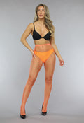 Oranje Netpanty met Grote Fishnet