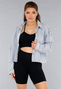 Denim Blouse Jasje met Rafels