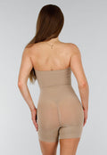 Huidskleur Shapewear Body met Afneembare Nude en Doorzichtige Bandjes
