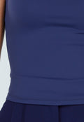 Donkerblauwe Sporttop met Stretch