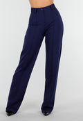 Tall Super Stretch Straight Leg Navy Blauwe Pantalon
