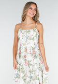 Lange Maxi Jurk met Bloemenprint en Spaghetti Bandjes