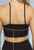 Zilveren Strass Waterval Top