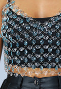 Transparante Diamanten Triangel Top