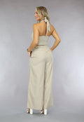 Wide Leg Linnenlook Broek
