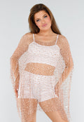 Rosé Gouden Fishnet Festival Cover-Up