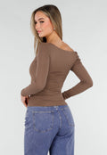 Bruine One Shoulder Stretch Top
