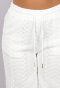 Witte Two Piece met Kabelpatroon