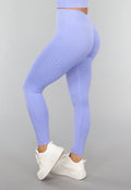 Gestreepte Print Yogabroek in Lavendel