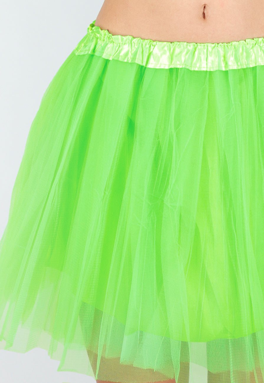 Neon Groene Tule Rok