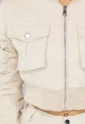 Beige Bomber Two Piece met Skort