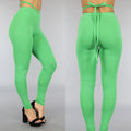 Groene Legging met Straps