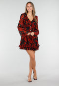Mini Jurk met Lange Mouwen en Bloemenprint