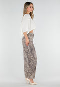 Panterprint Balloon Jeans met High Waist en Barrel Pijpen