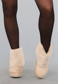 Beige Zachte Overslag Laarsjes