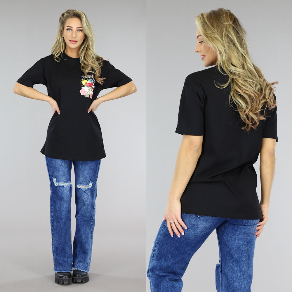 Zwart Oversized Trippy T-Shirt