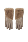 Leren Handschoenen met Faux Fur