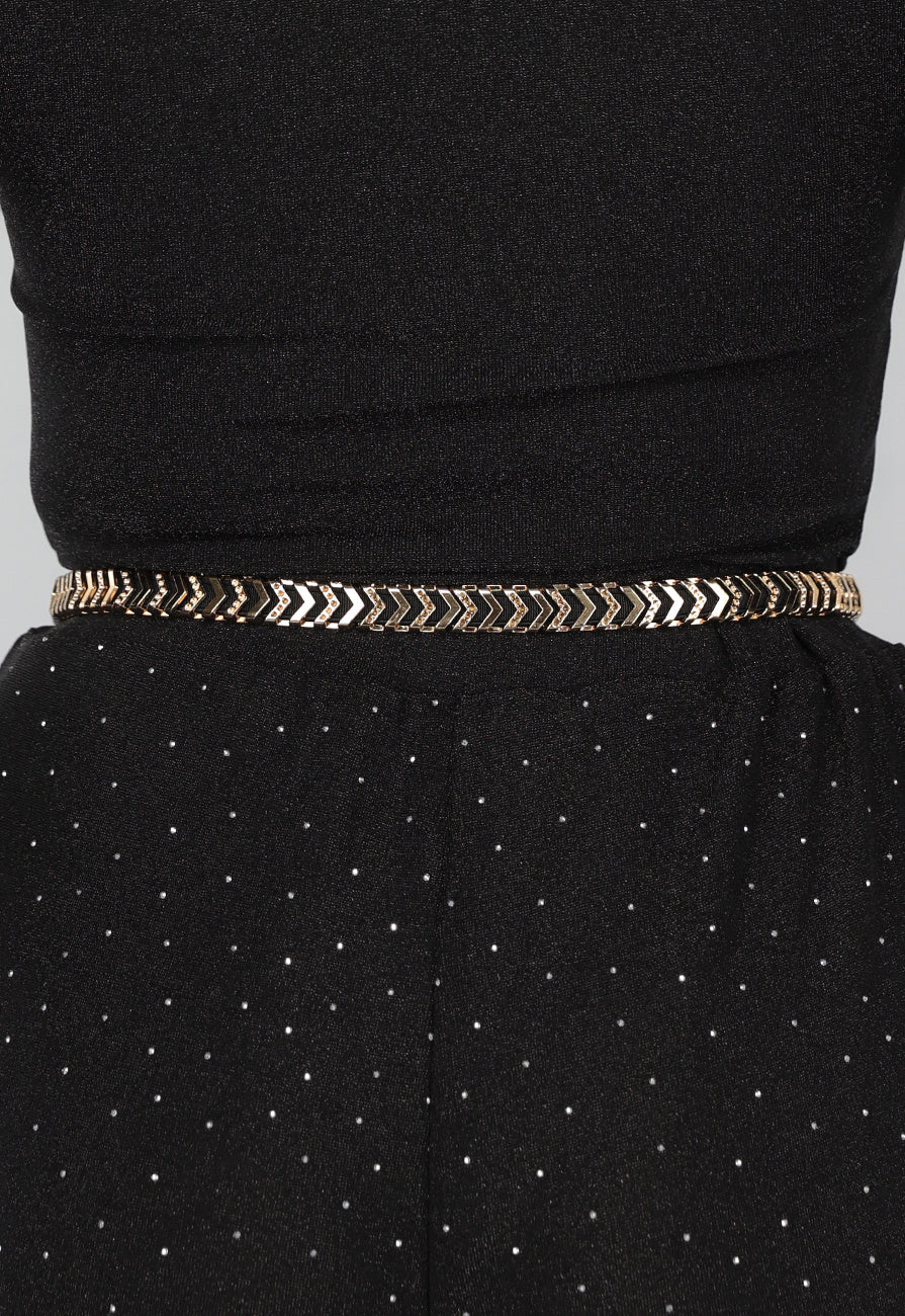 Gouden Zigzag Stretch Ceintuur