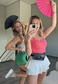 Strakke Party Waaier Fuchsia