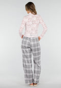Roze Kanten Top met Lange Mouwen en Stretch