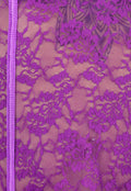 Paarse Kanten Ruffle Lingerie Set met Kousen