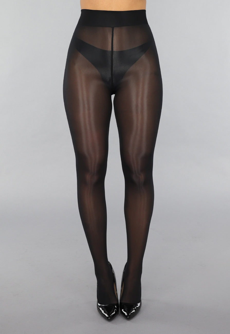 Zwarte Anti-Ladder 30 Denier Panty