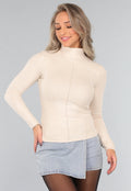 Beige Ribstof Coltrui