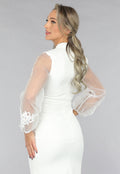 Aansluitende Trouwjurk met Chiffon Mouwen