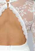 Witte Bridal Jurk met Open Rug