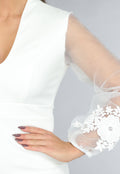 Aansluitende Trouwjurk met Chiffon Mouwen