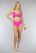 Hardroze Padded Bikinitop met Gedraaid Detail