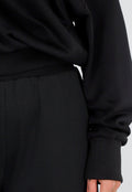 Zwarte Tall Jogger Set met One Shoulder Sweater