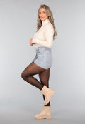 Beige Korte Rubberlaarsjes met Grove Zool