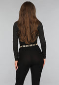 Stretch Riem met Gouden Zigzag Details