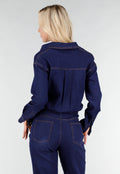 Denim Jumpsuit in Blauw met Lange Mouwen