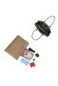 Beige Laptoptas met Dubbele Handvatten en Afneembare Schouderband