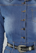 Denim Maxi jurk met Split