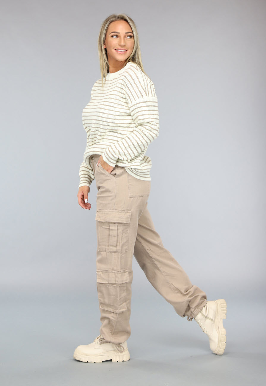 Khaki Carpenter Broek met Zakken