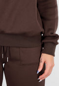 Donkerbruine Jogging Set met Capuchon en Trekkoord