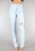 Redial Jeans  Lichtblauwe Tall Jeans met Scheuren