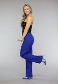 Zwarte Strapless Crop Top met Pailletten