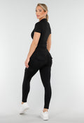 Zwarte Sportset met Cargozakken en Scrunch