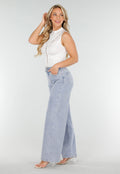Witte Mouwloze Crop Top met Haaksluiting en Stretch