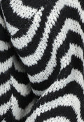 Gebreide Wavy Trui met Rood Detail