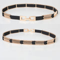 Stretch Riem met Gouden Zigzag Details