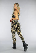 Elastische Panterprint Jumpsuit