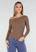 Bruine One Shoulder Stretch Top