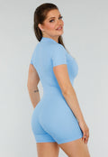 Stijlvolle Blauwe Sport Playsuit met Ritssluiting